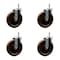 Service Caster 6'' High Temp Phenolic Wheel Swivel 7/16'' Grip Ring Stem Caster Set, 4PK SCC-GR20S615-PHRHT-716138-4 - alternate 1